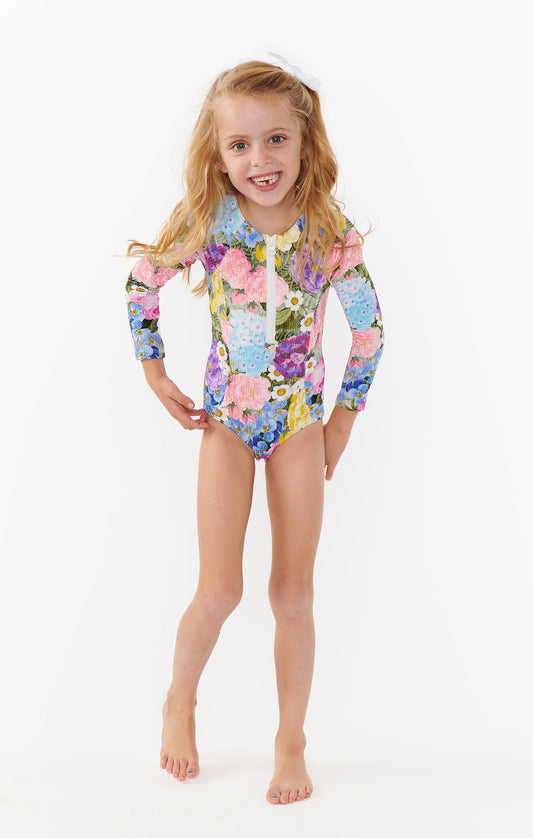 Little Surfside One Piece ~ Flower Shop Rib Scrunch