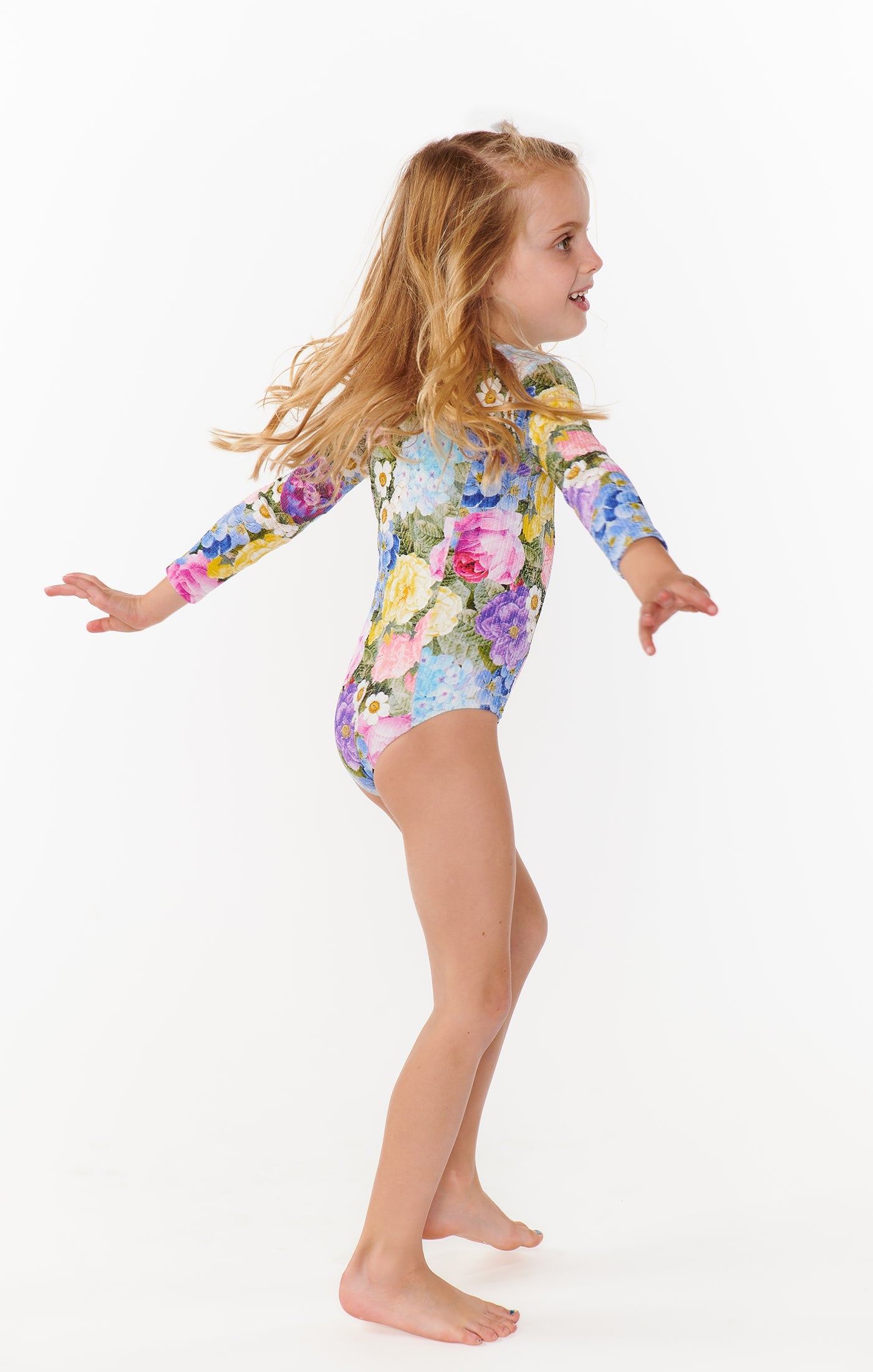 Little Surfside One Piece ~ Flower Shop Rib Scrunch