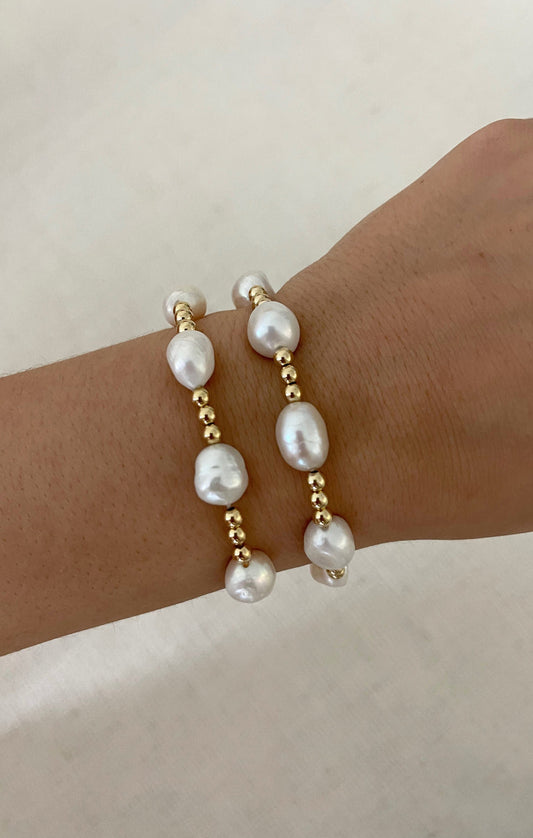 ALV Jewels Cocoa Bracelet ~ Ivory & Gold