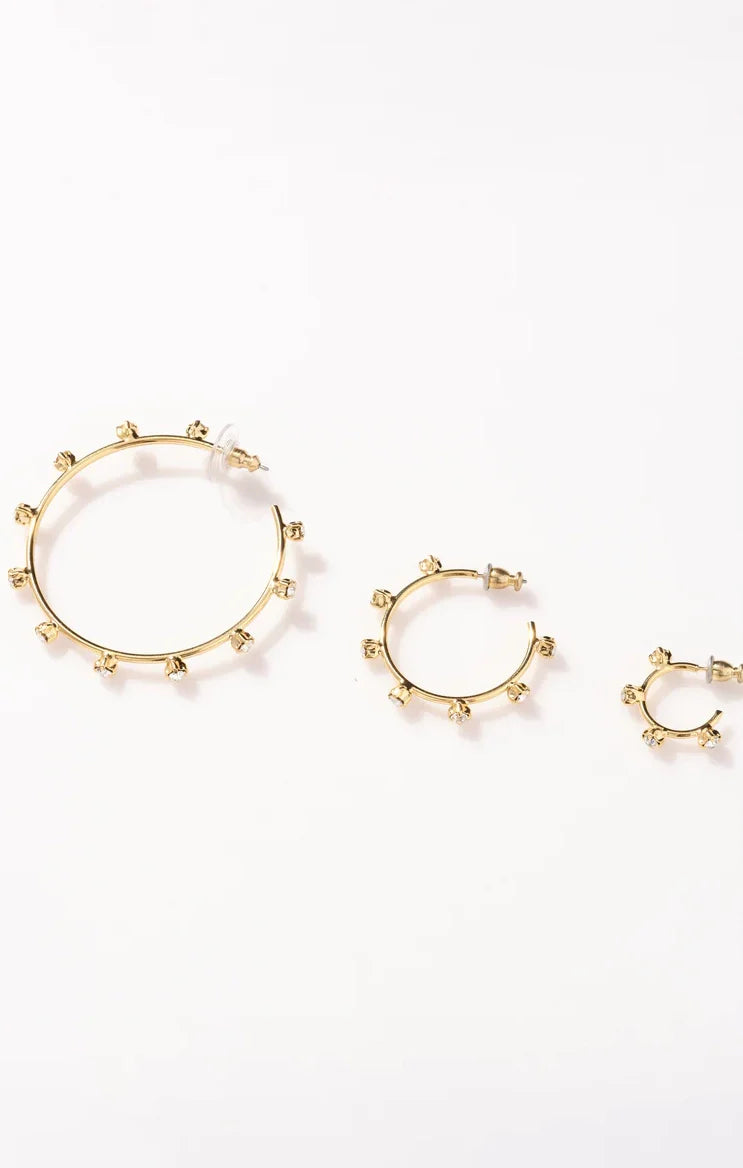 Faithy Jewels Large Amanda Hoop Earrings ~ Gold