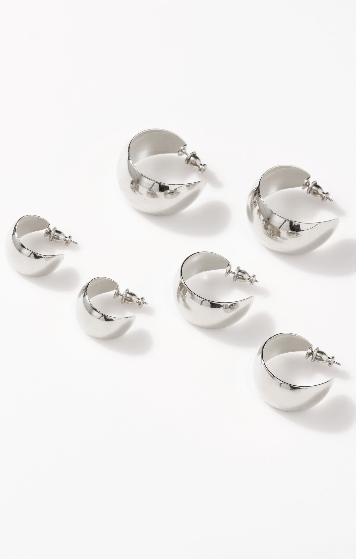 Faithy Jewels Large Lucy Hoop Earrings ~ Silver