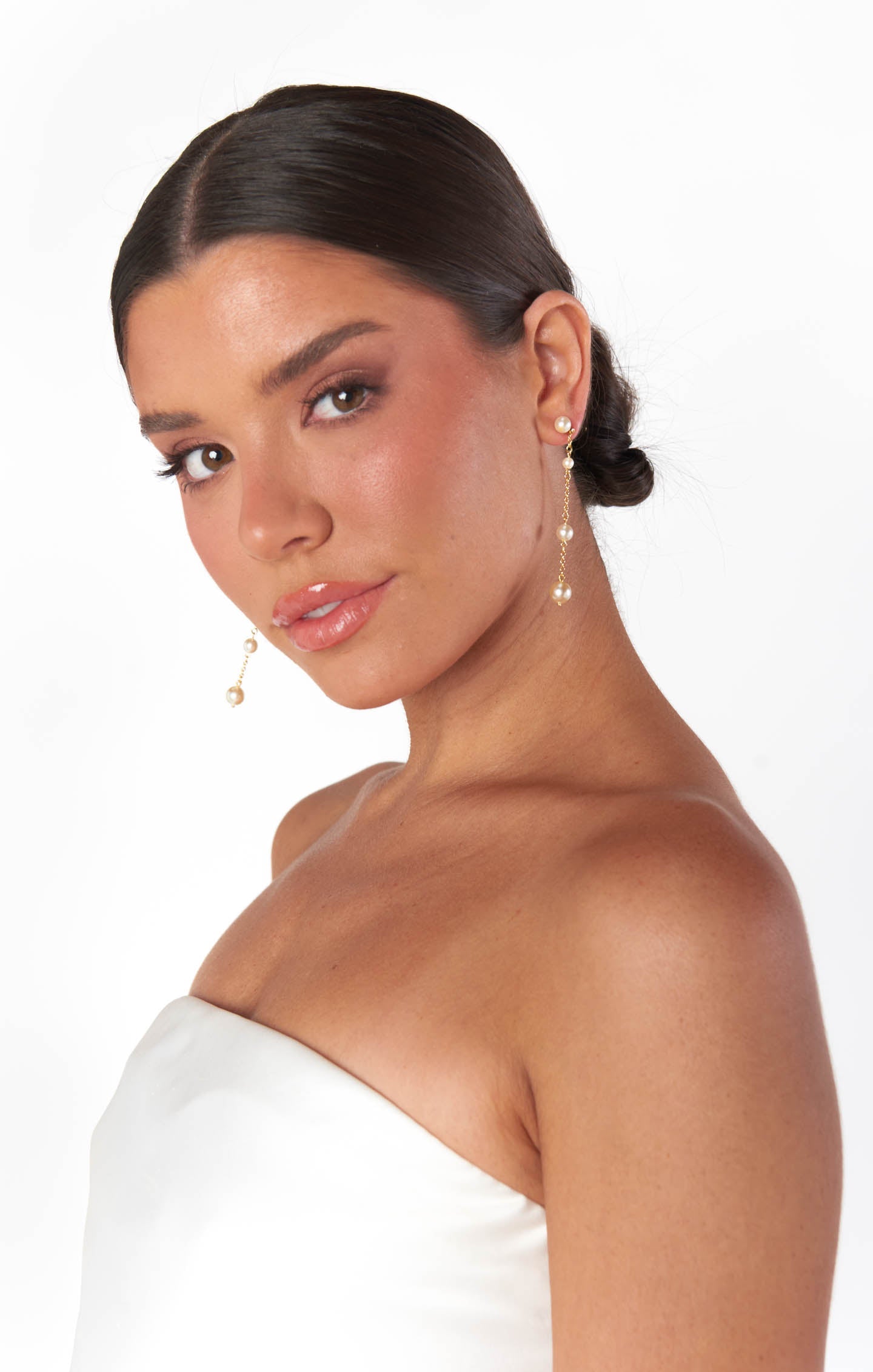 Faithy Jewels Charlotte Earrings ~ Gold/Pearl