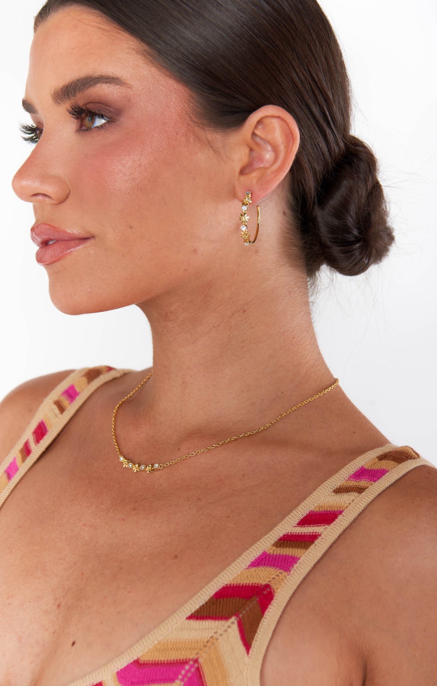 Faithy Jewels Daisy Hoop ~ Gold