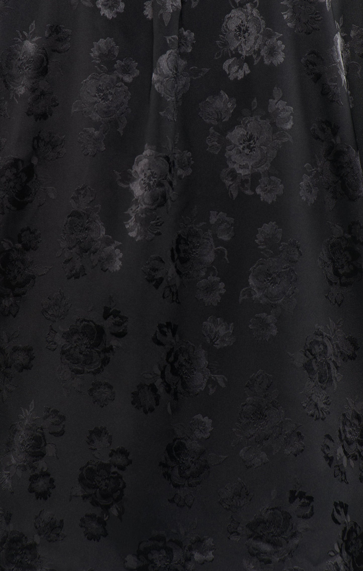 Classic Cropped PJ Set ~ Black Floral Silky