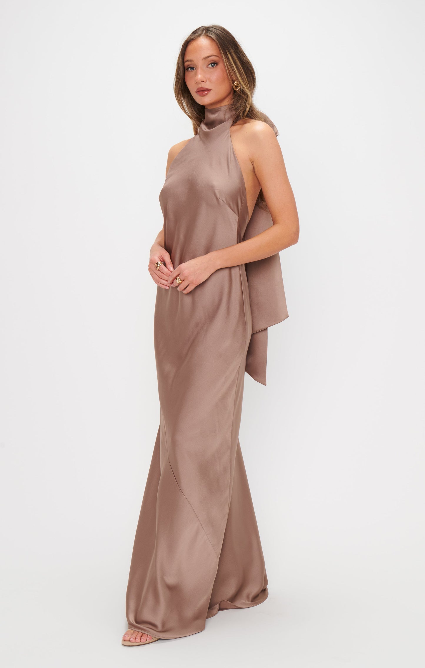 Lisa Maxi Dress ~ Dune Luxe Satin