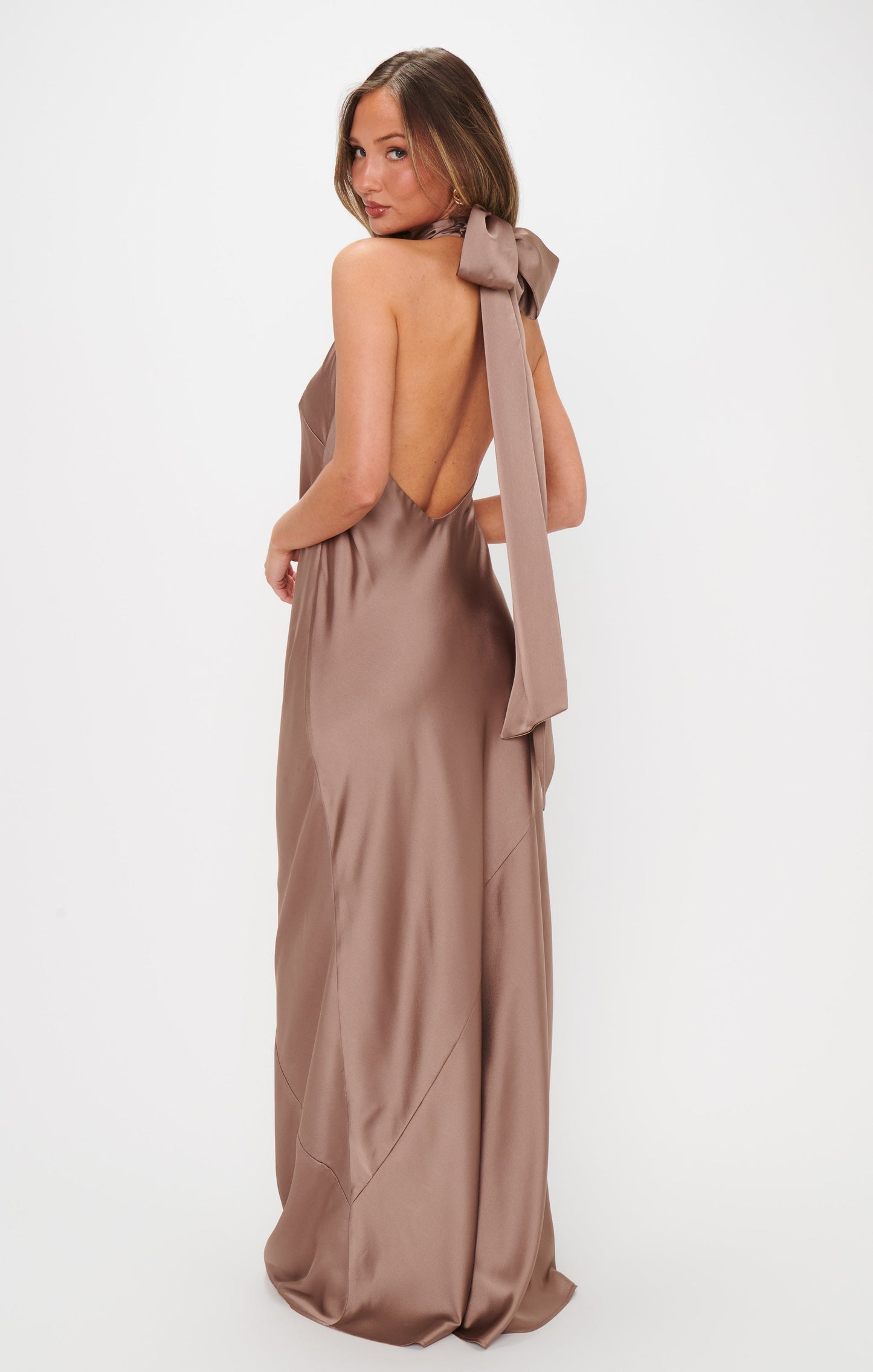 Lisa Maxi Dress ~ Dune Luxe Satin