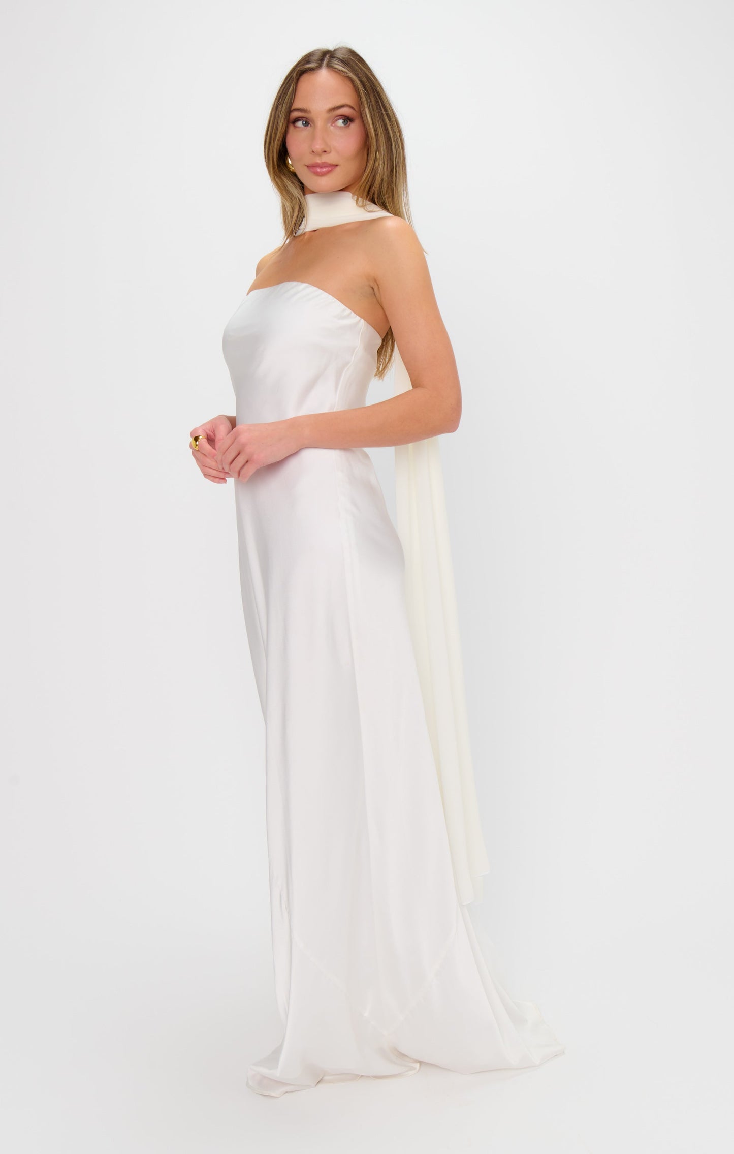Soiree Shawl ~ Wedding Cake Chiffon