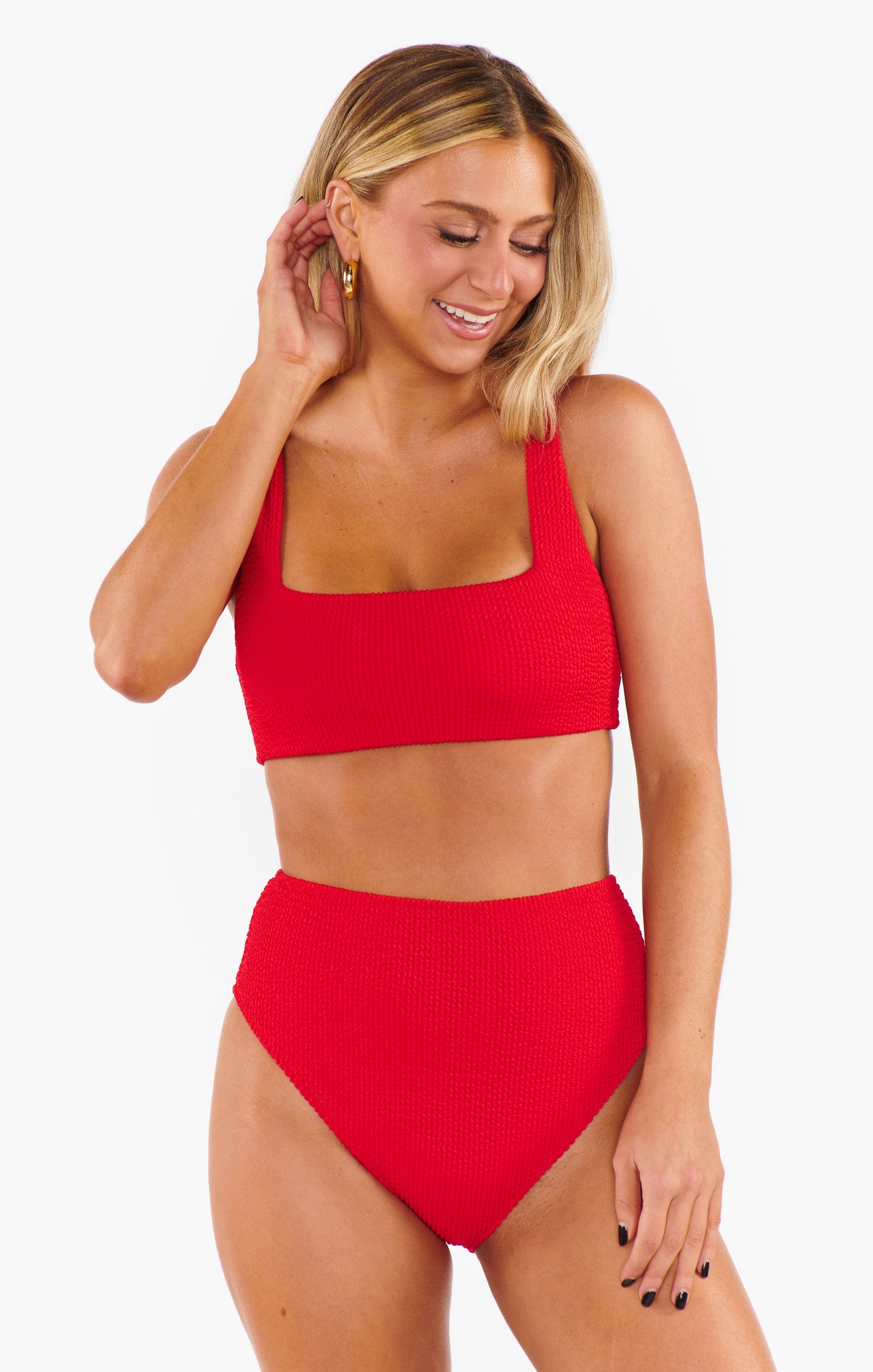 Sail Bottom ~ Hot Tamale Red Scrunch