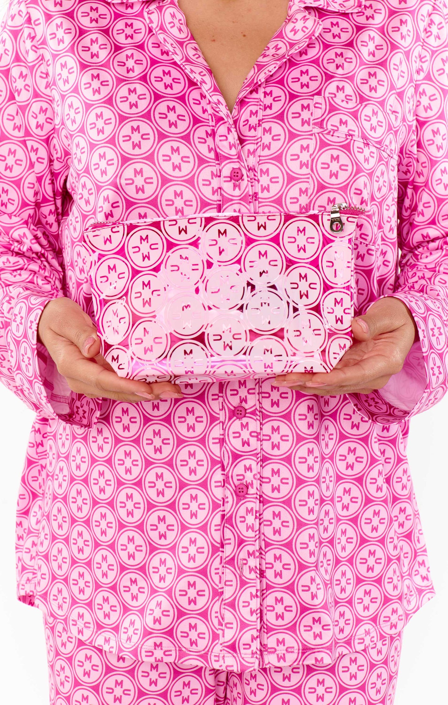 The Essentials Makeup Bag ~ Pink Mumu Logo