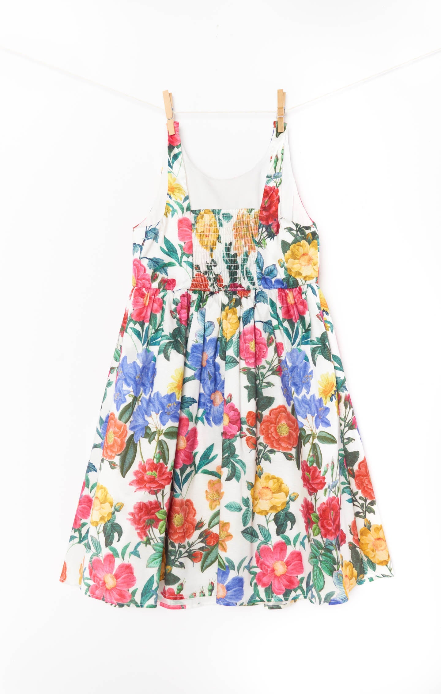 Bow Mini Dress ~ Charm Peony White Taffeta