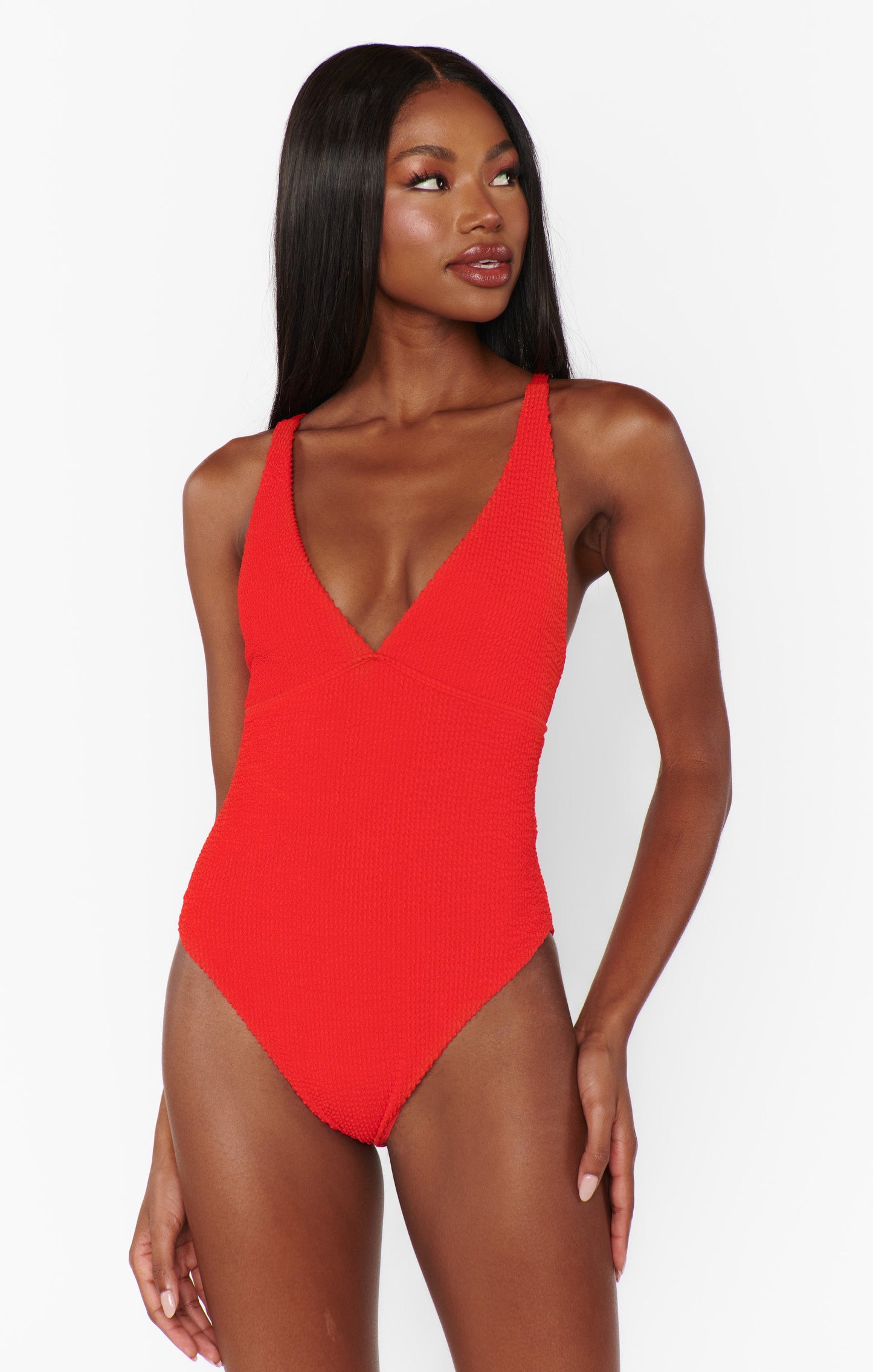 Cape May One Piece ~ Hot Tamale Red Scrunch