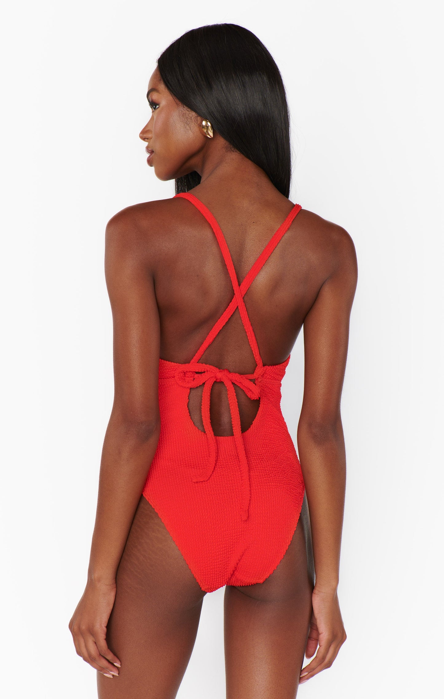 Cape May One Piece ~ Hot Tamale Red Scrunch