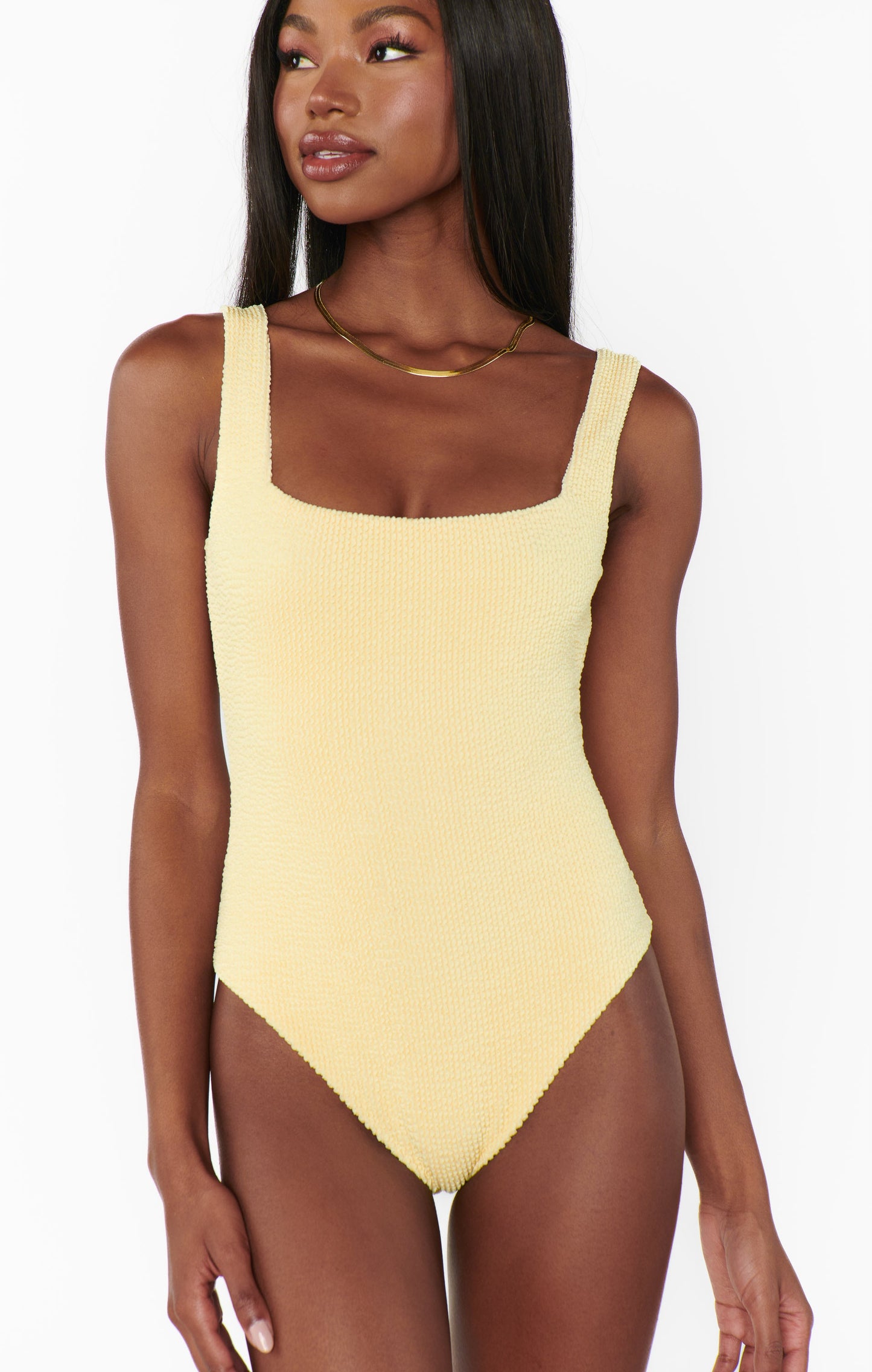 The Scrunch One Piece ~ Butter Yellow Scrunch