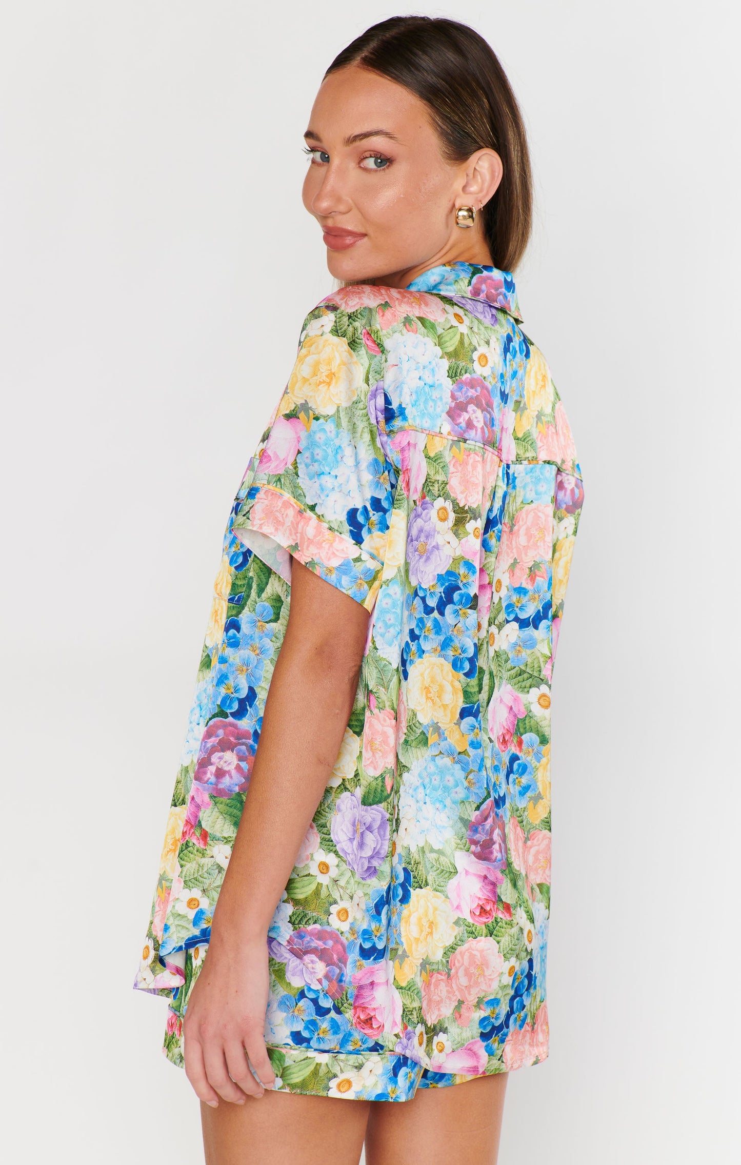 Slumber PJ Set ~ Flower Shop Silky