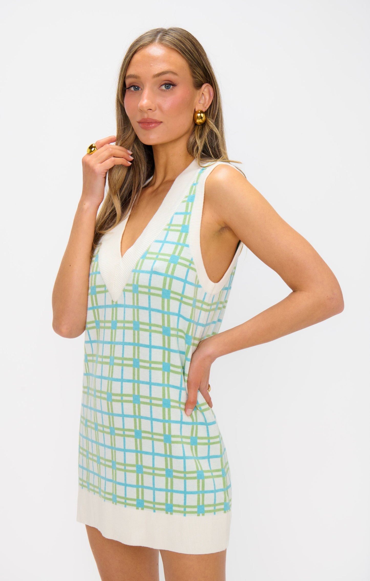 Hartford Tank Sweater Dress ~ On The Green Plaid Knit