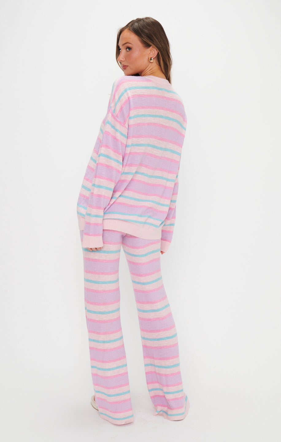 Feel Good Sweater ~ Cotton Candy Stripe Knit