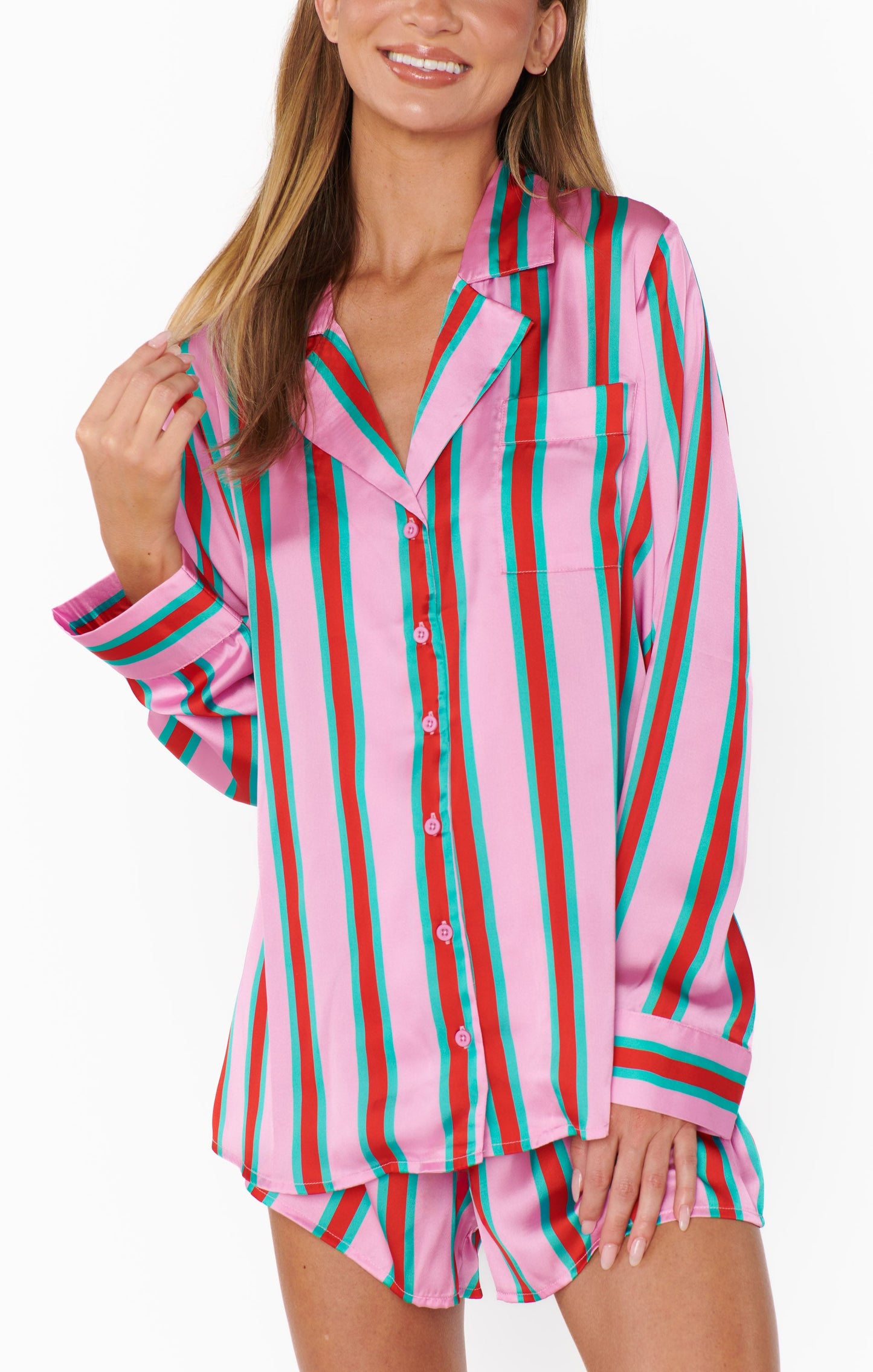 Beauty Sleep PJ Set ~ Porto Stripe Silky