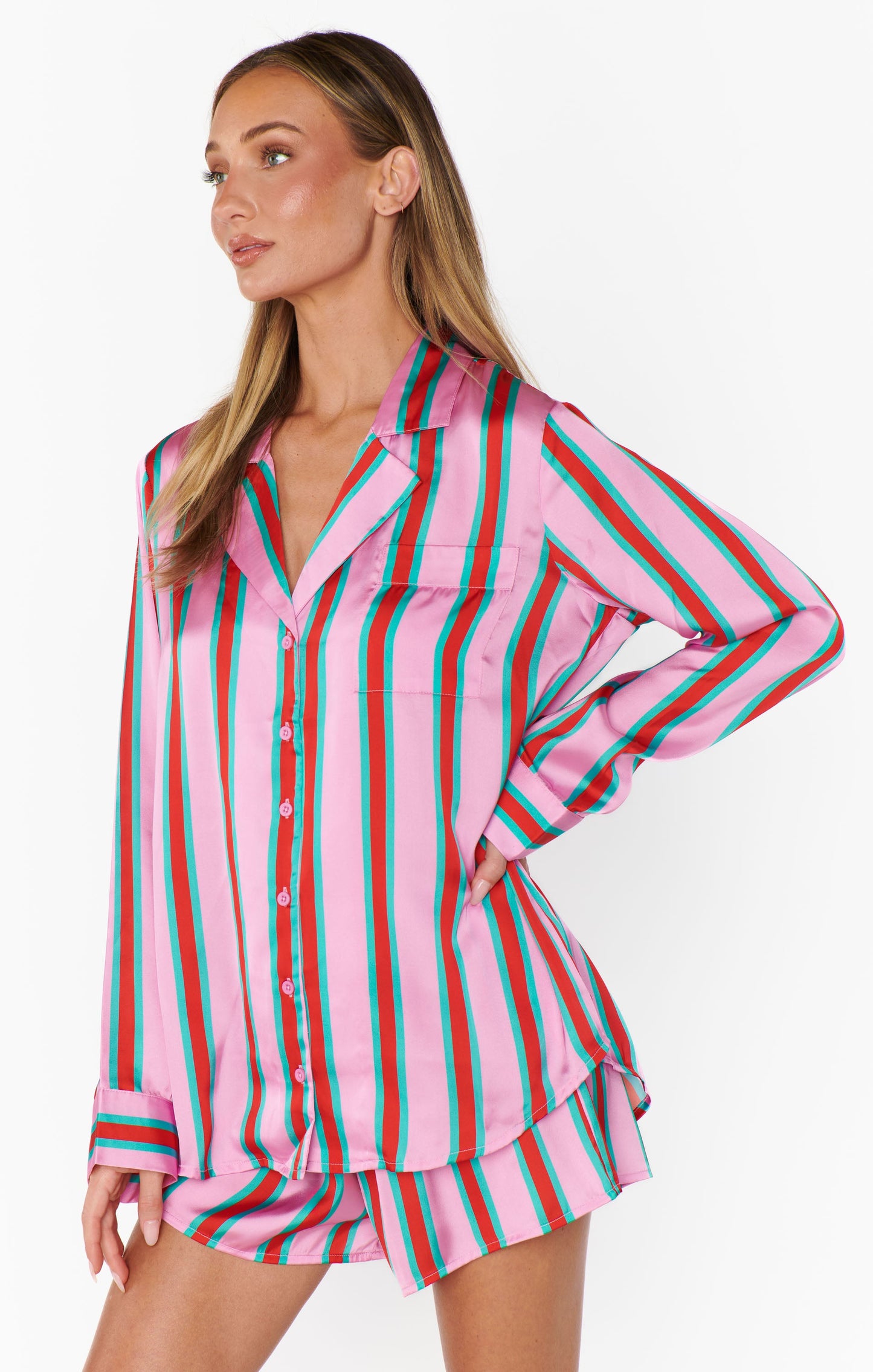 Beauty Sleep PJ Set ~ Porto Stripe Silky