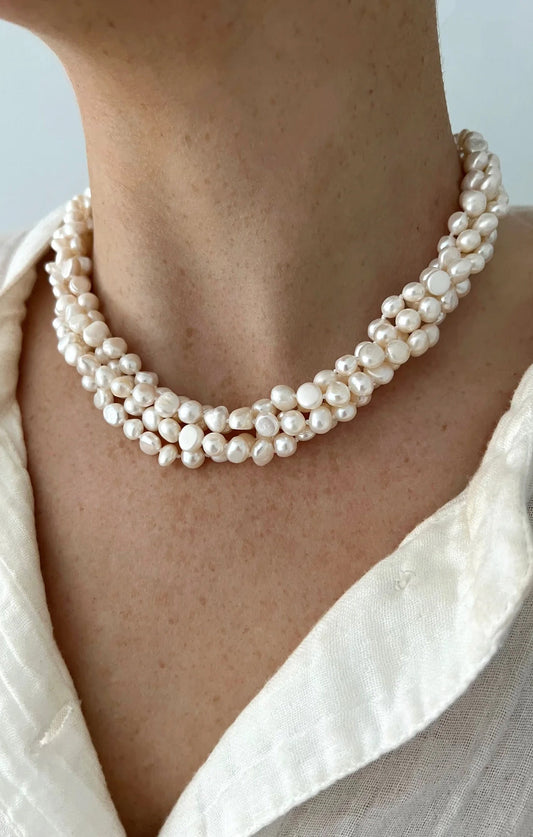 ALV Jewels Multi Pearl Necklace ~ Pearl