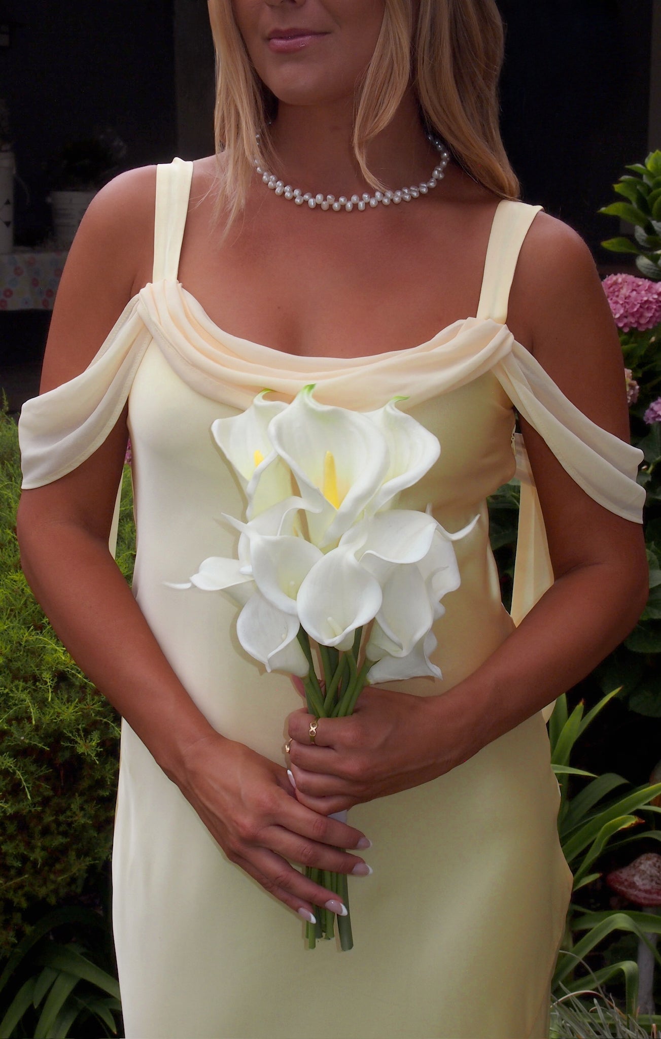 Bella Maxi Dress ~ Pale Yellow Luxe Satin