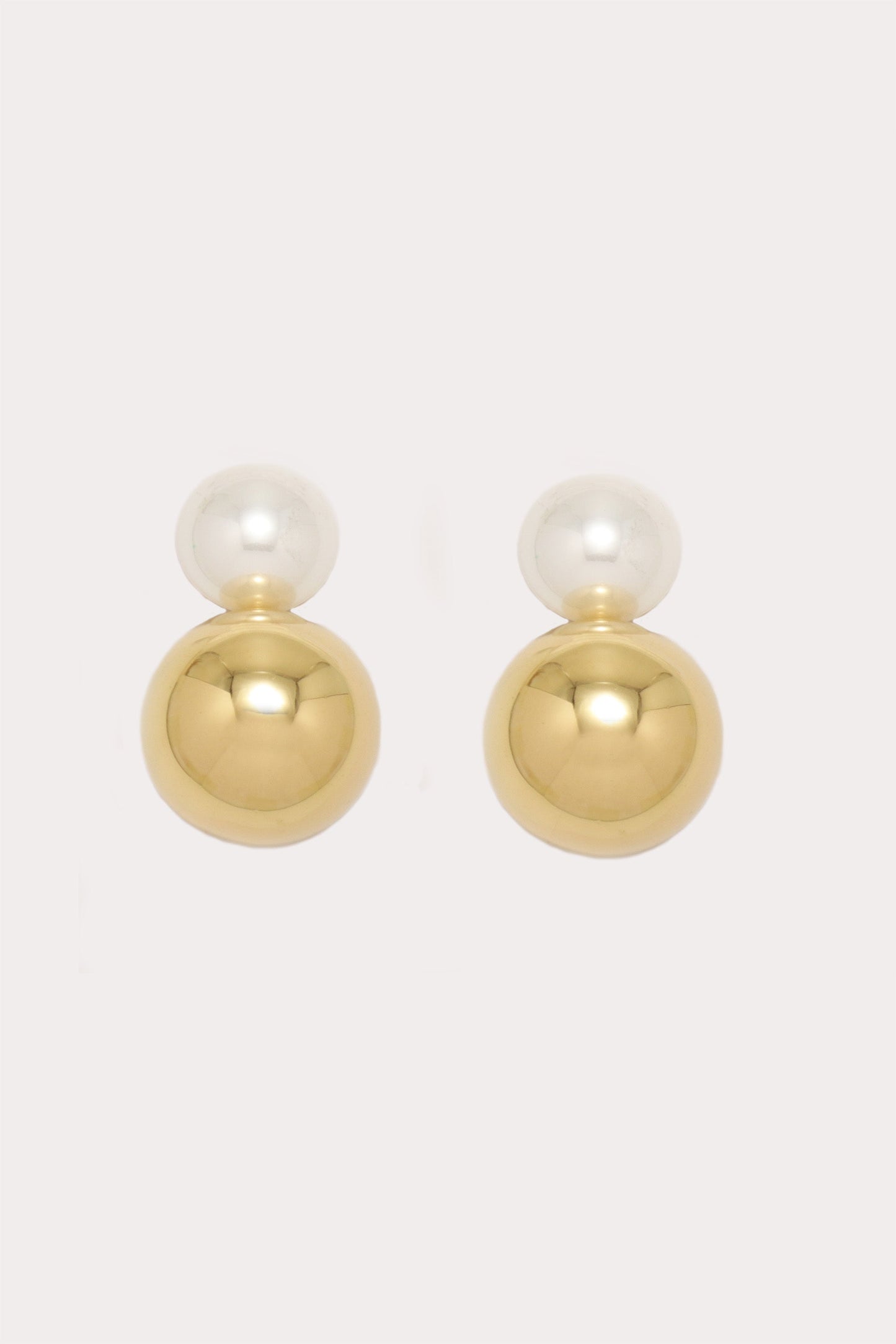 Petit Moments Pearl Sphere Earrings ~ Gold