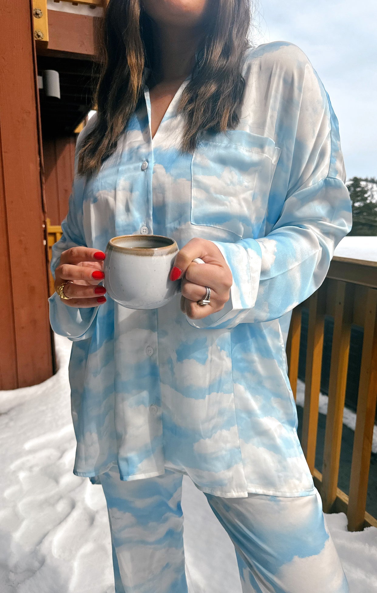 Overslept PJ Set ~ Dream Cloud Silky