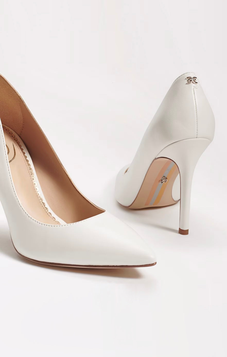Sam Edelman Hazel Heel ~ Bright White Leather