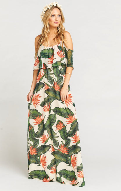 Caitlin Ruffle Maxi Dress