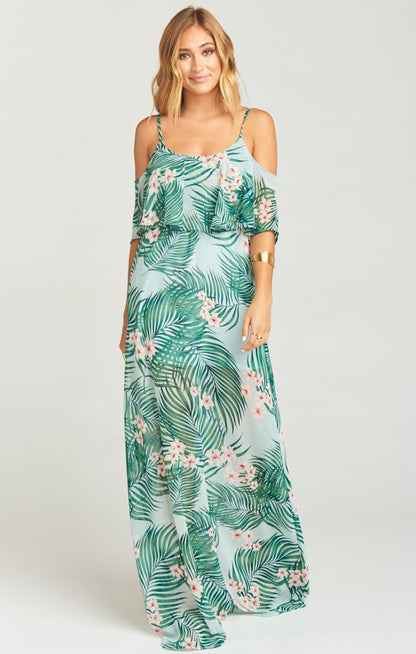 Caitlin Ruffle Maxi Dress