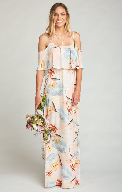 Caitlin Ruffle Maxi Dress