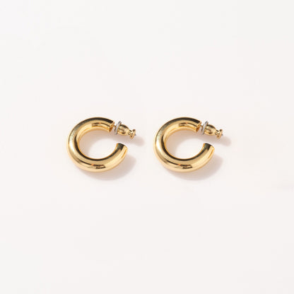 Faithy Jewels Everyday Hoop Earrings ~ 18K Gold Plated
