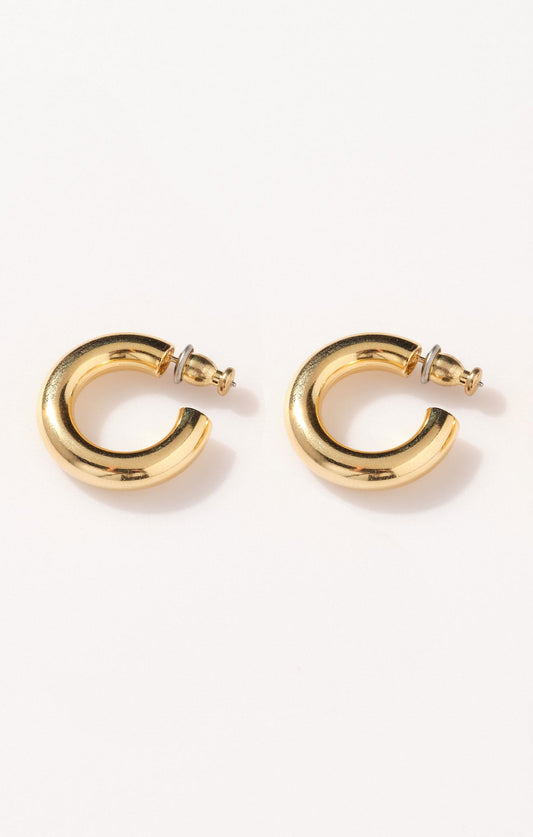 Faithy Jewels Everyday Hoop Earrings ~ 18K Gold Plated