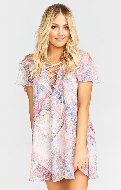 Kylie Lace Up Dress