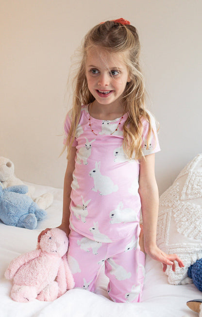 Mini Paige Sleep Set ~ Pink Bunnies Jersey