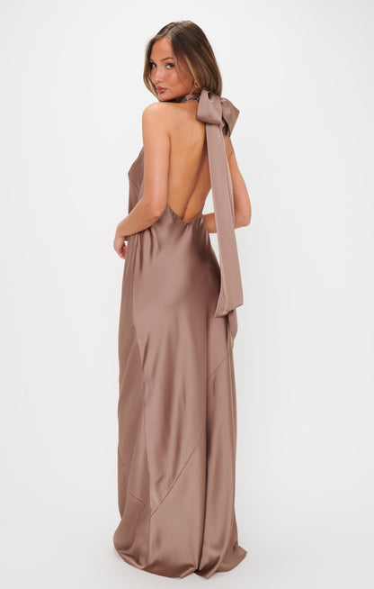 Lisa Maxi Dress ~ Dune Luxe Satin