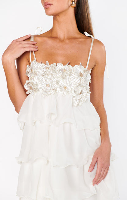 Gabriella Maxi Dress ~ White Enchanted Embellishment