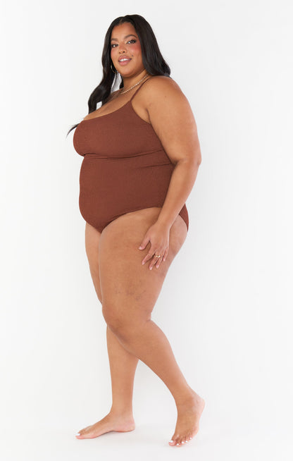 Positano One Piece ~ Chocolate Scrunch