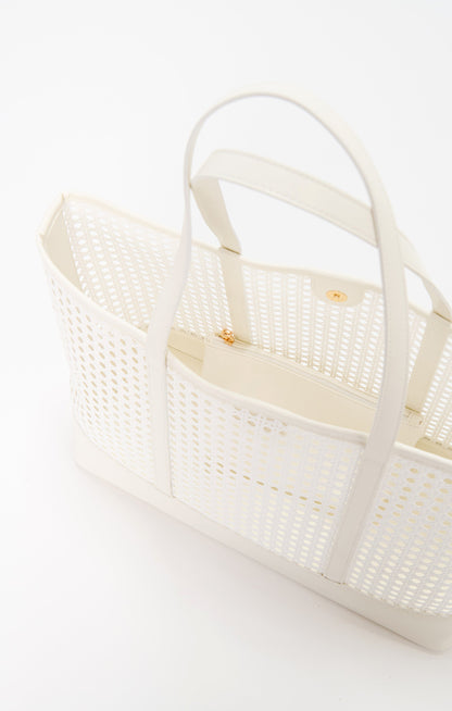 Soleil Tote Bag ~ White
