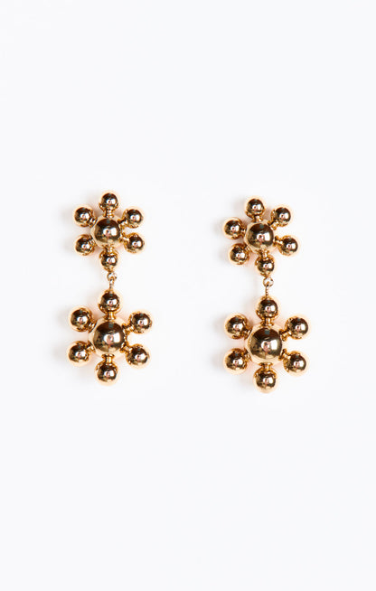 ALV Jewels Flower Lover Drop Studs ~ Gold