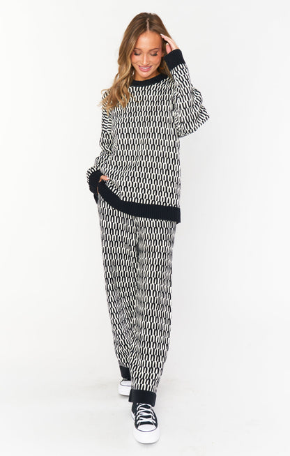 Chilly Sweater ~ Metro Geo Knit