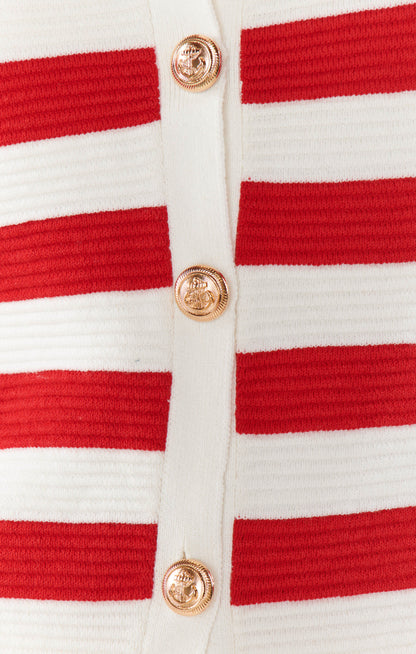 Devin Tank ~ Red Stripe Delight Knit
