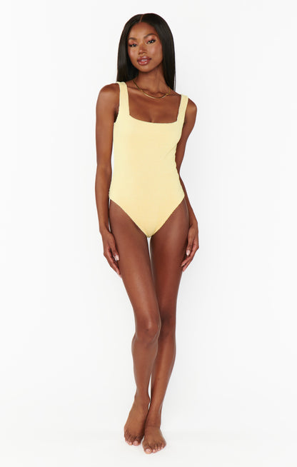 The Scrunch One Piece ~ Butter Yellow Scrunch