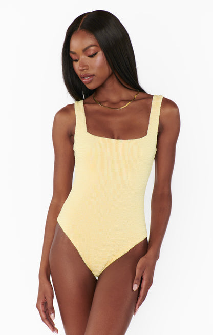 The Scrunch One Piece ~ Butter Yellow Scrunch