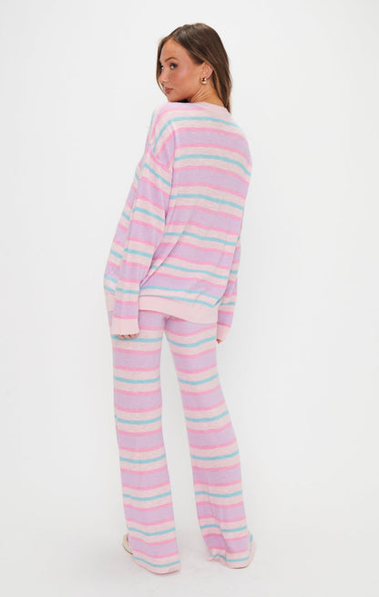 Feel Good Sweater ~ Cotton Candy Stripe Knit