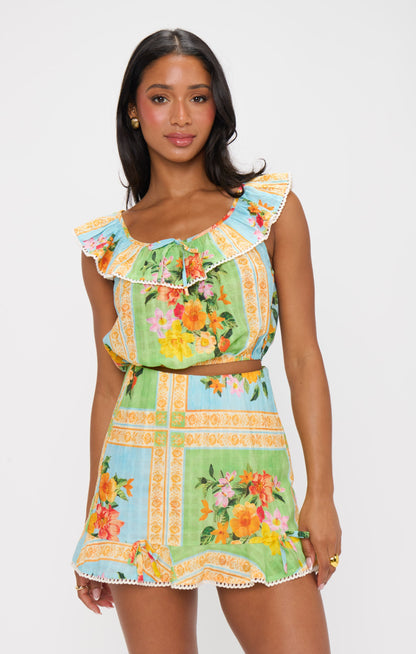 All Night Ruffle Skort ~ Country Bouquet