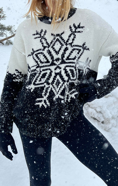 Stowe Sweater ~ Snowflake Knit