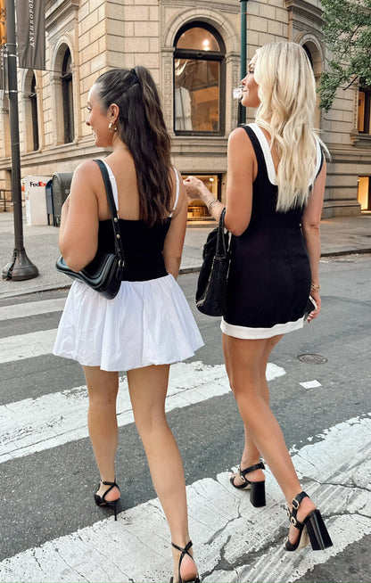 Tiffany Skort Dress ~ Black and White
