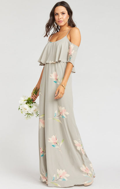 Caitlin Ruffle Maxi Dress