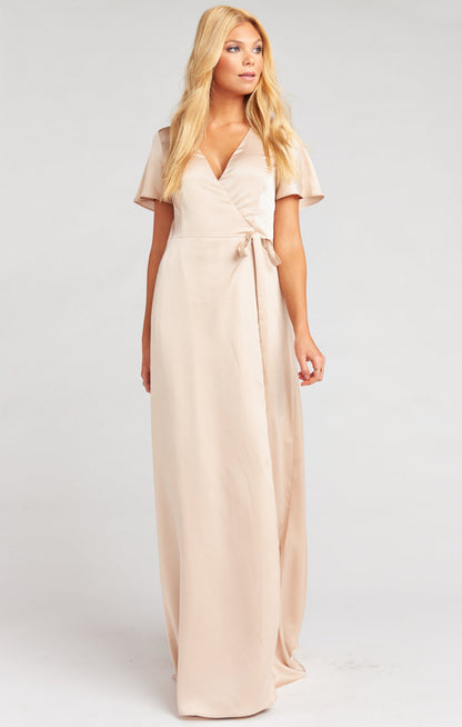Noelle Flutter Wrap Dress